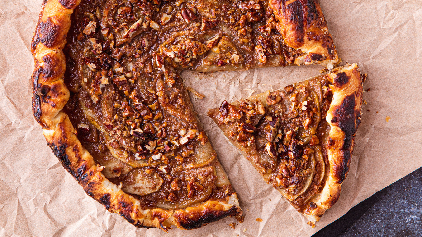 Apple Galette with Pecan & Caramel Recipe | Gozney US