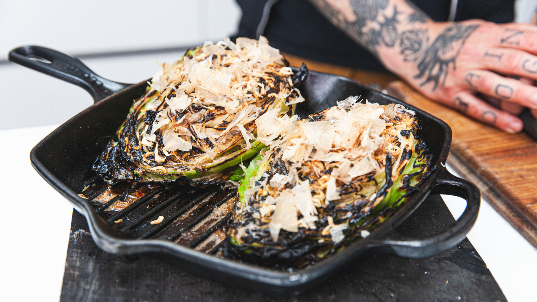 Charred Cabbage with Shrimp Butter Recipe | Gozney US