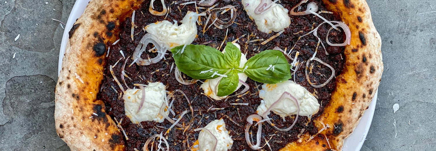 Nduja Bolognese Pizza - Gozney . Roccbox recipe poster image