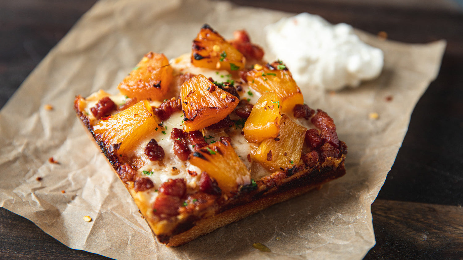 Hawaiian Pizza - Pineapple Pizza - Gozney . Roccbox recipe poster image