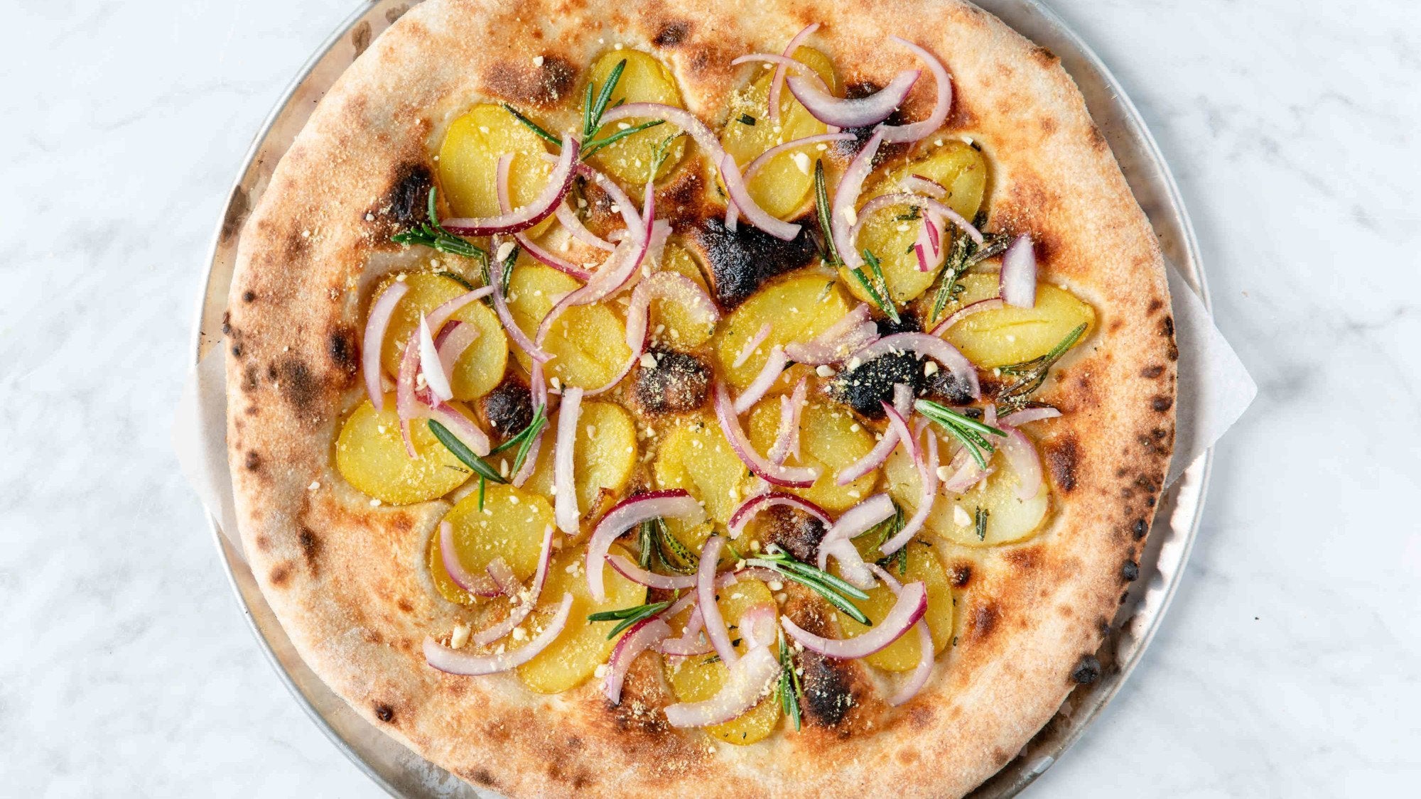 Pickled Onion, Rosemary & Potato Pizza - Gozney . Roccbox