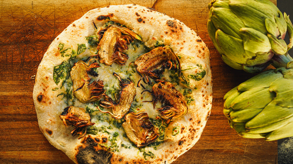 Spinach and Artichoke Pizza Recipe - Gozney Pizza oven