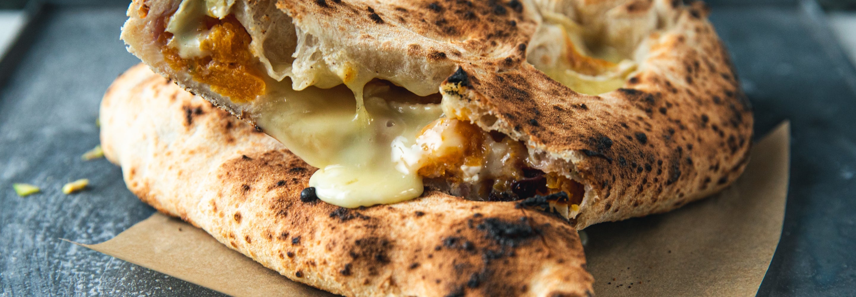 Camembert & Stuffing Calzone Recipe | Gozney US