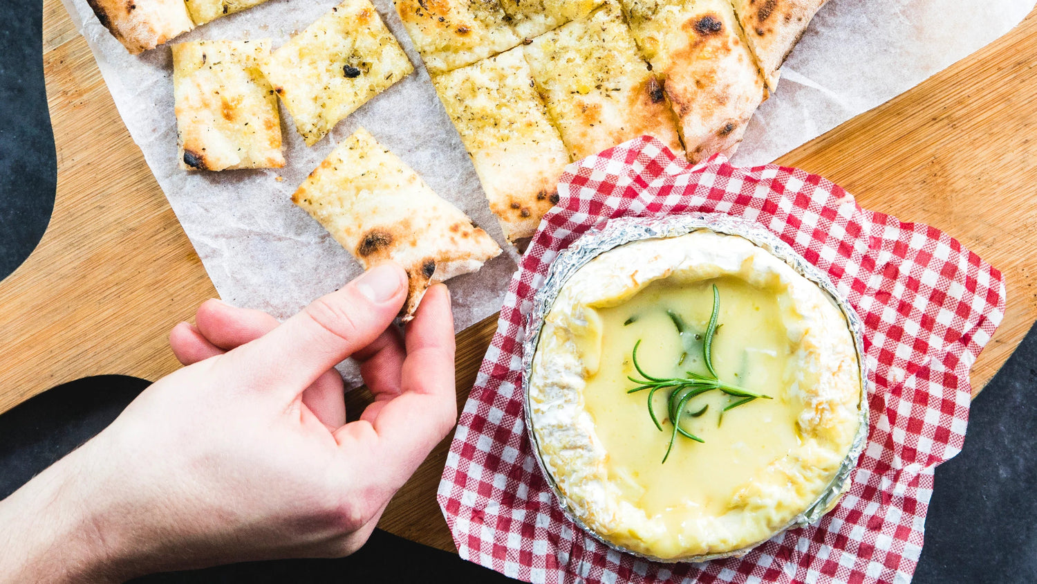 Baked Camembert & Pizza Sticks recipe poster image