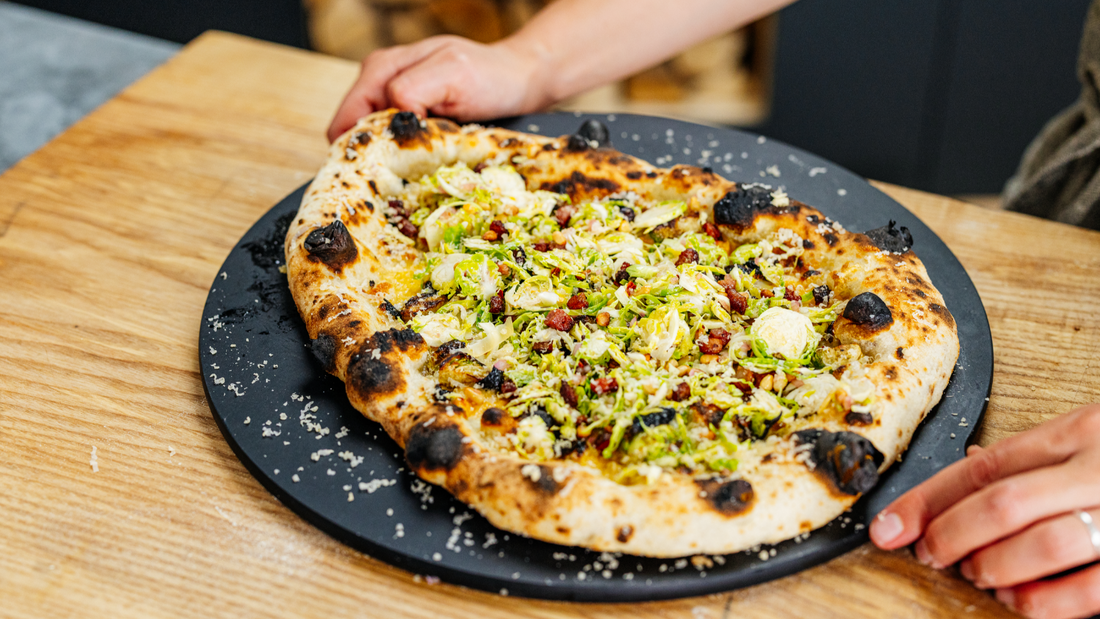 Ines Cook Brussels Sprout & Pancetta Pizza Recipe | Gozney US