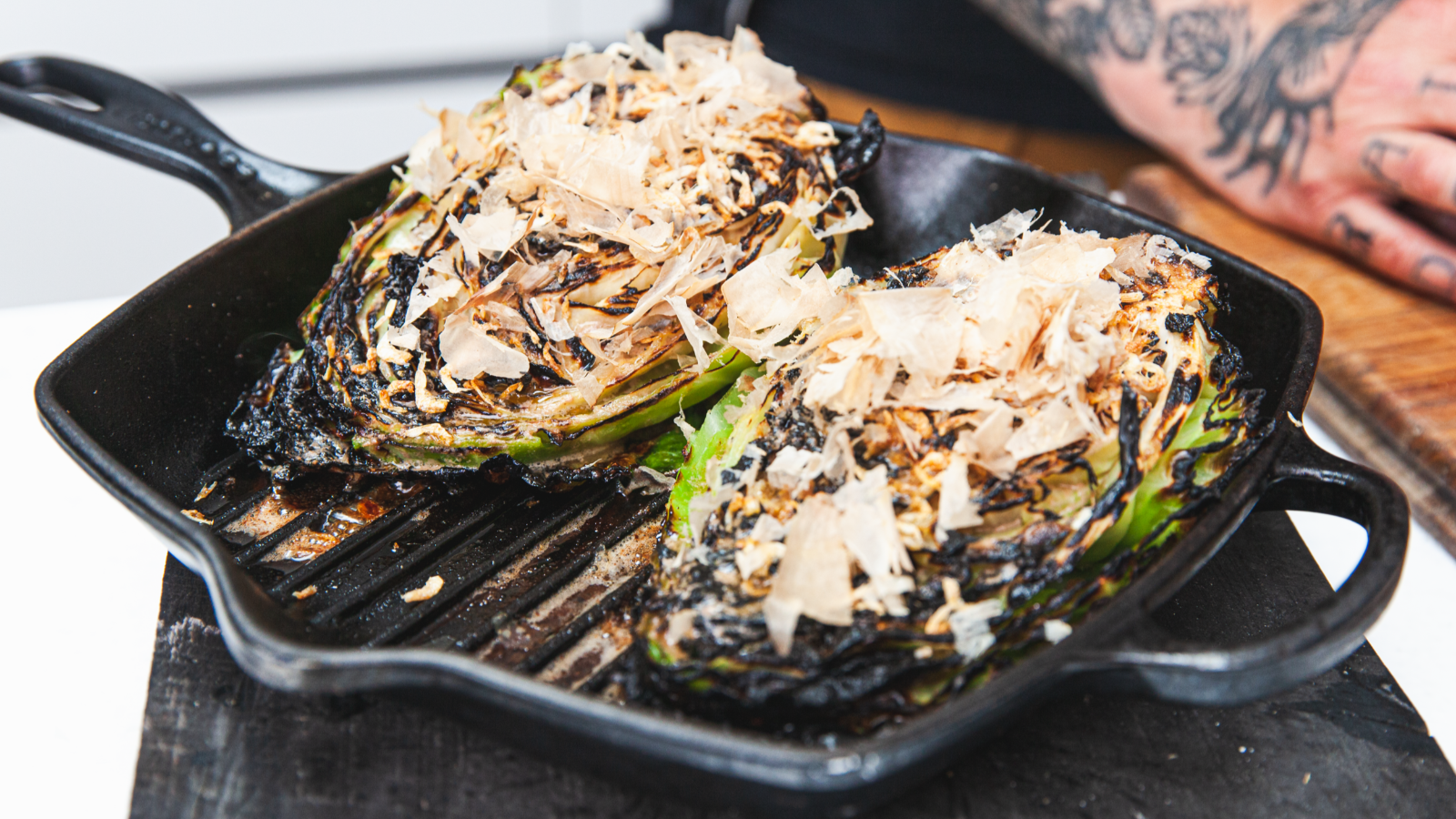 Charred Cabbage with Shrimp Butter Recipe | Gozney US