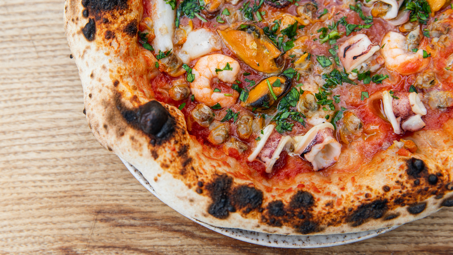 Frutti De Mare Pizza recipe poster image