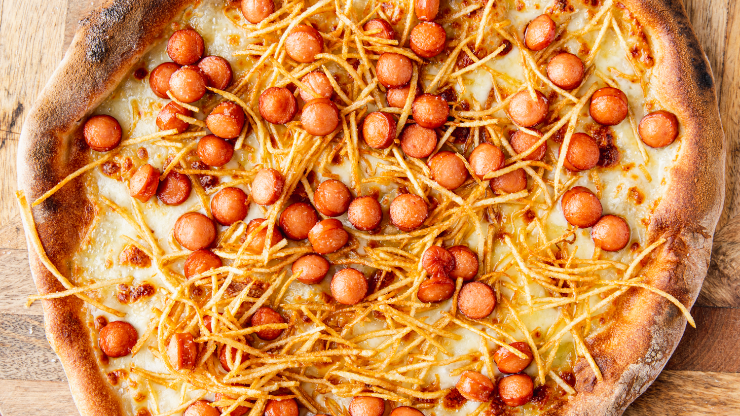 Hot Dog and French Fries Pizza recipe poster image