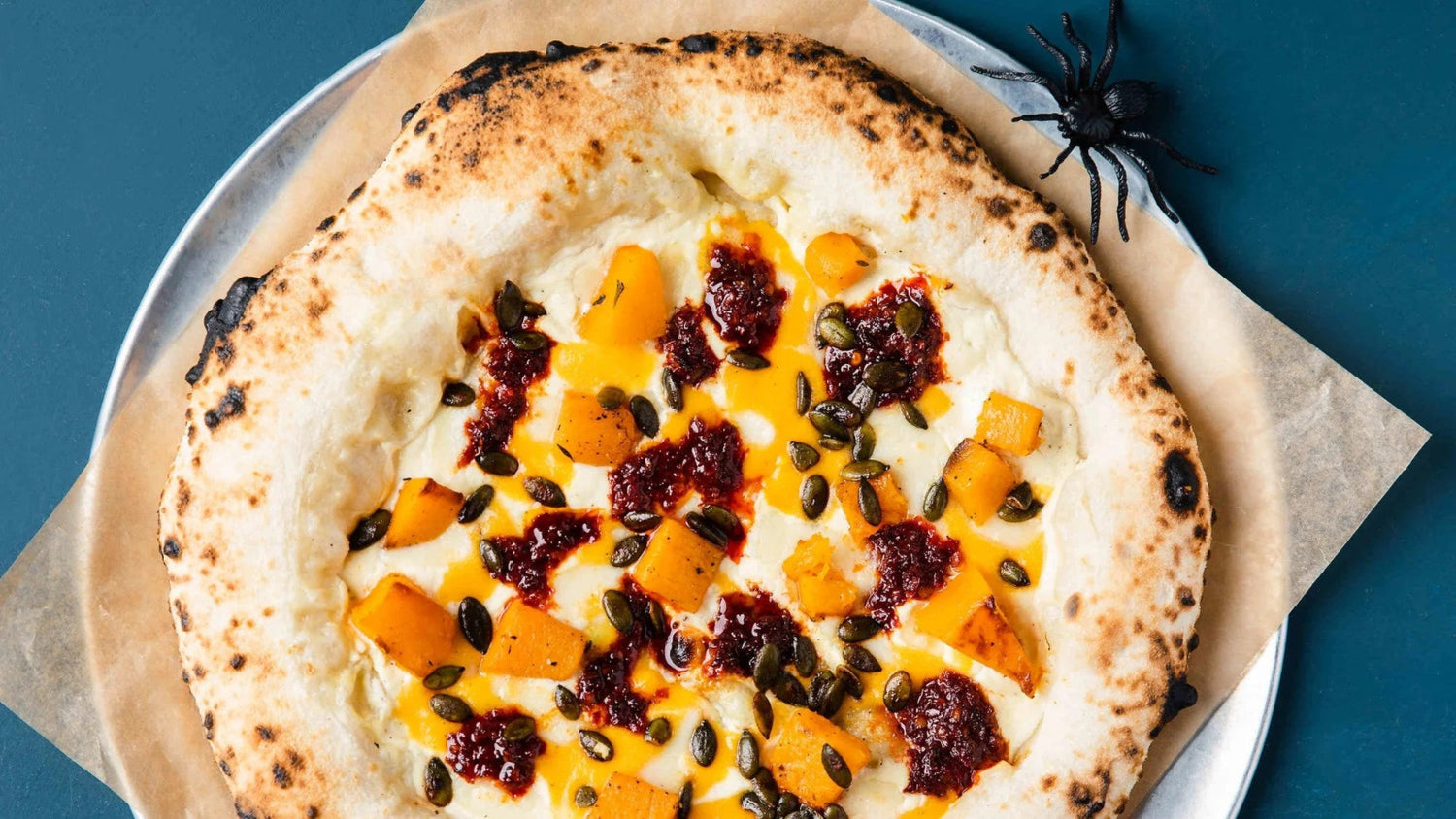 Pumpkin, N’Duja & Ricotta Pizza recipe poster image